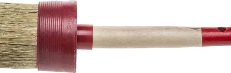 Кисть круглая  "MASTER", светлая натурал. щетина, пластм. корпус, деревян. ручка,