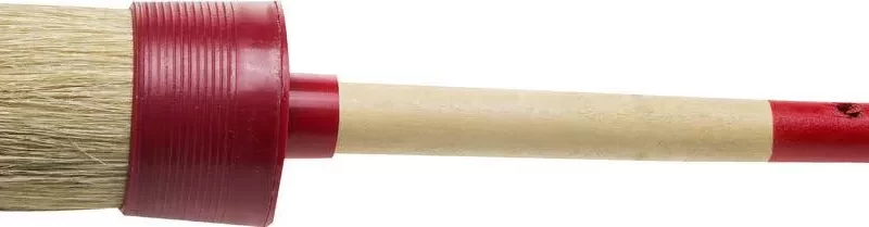 Кисть круглая  "MASTER", светлая натурал. щетина, пластм. корпус, деревян. ручка,