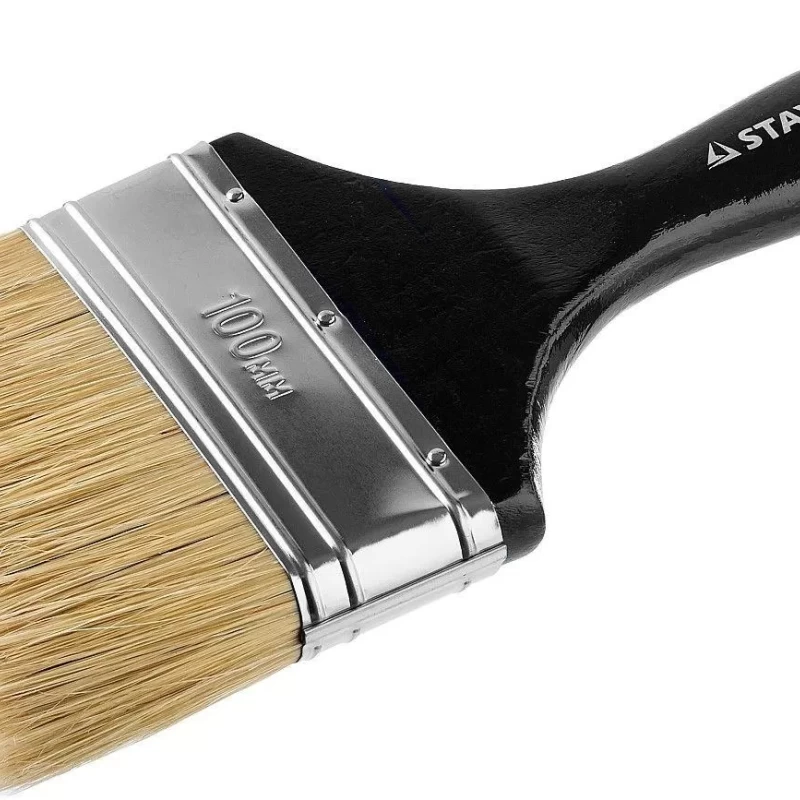 Кисть плоская  "UNIVERSAL-PROFI", светлая натуральная щетина, деревянная ручка,