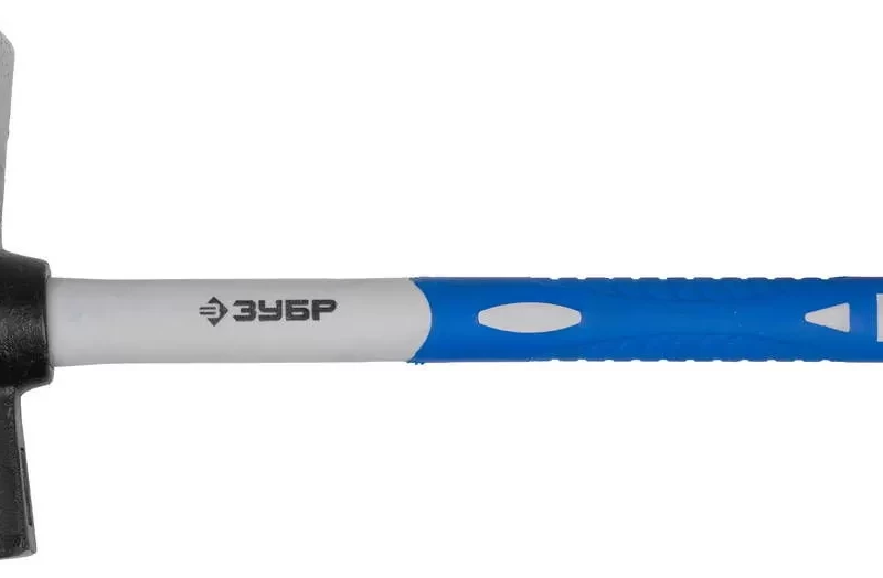 Молоток-кирочка каменщика,  с фиберглассовой двухкомпонентной обратной рукояткой,