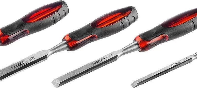 Набор : Стамески с двухкомпонентной прозрачной рукояткой в блистере,