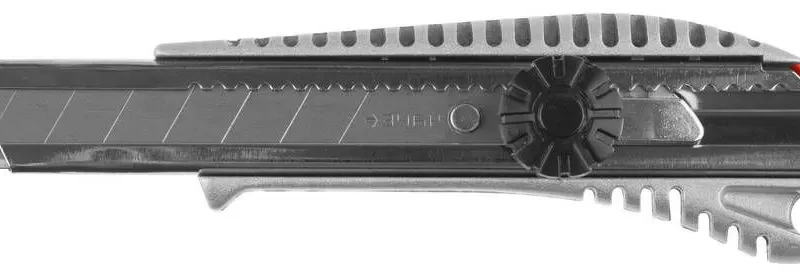 Нож  "МАСТЕР" металлический корпус, механический фиксатор,