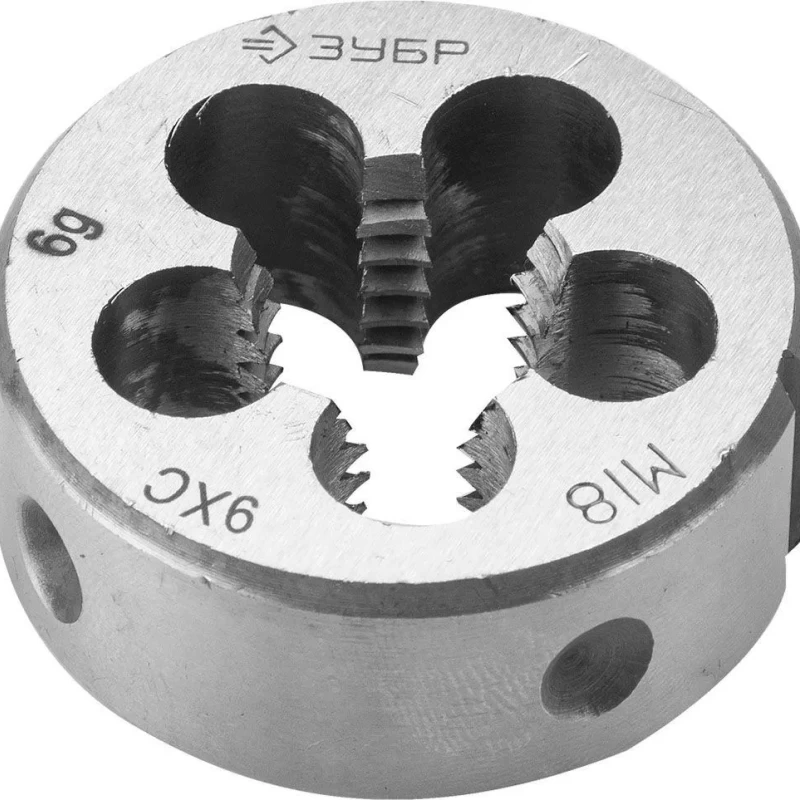 Плашка  "МАСТЕР" круглая ручная для нарезания метрической резьбы, мелкий шаг,