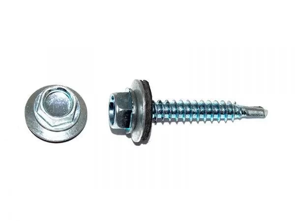 Саморез кровельный цинк, с шайбой EPDM,