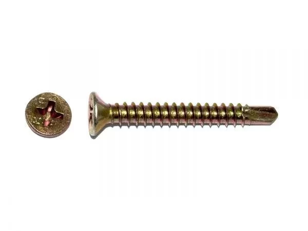 Саморез оконный со сверлом, Жёлтый