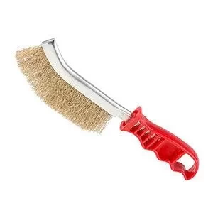 Щетка проволочная, латунированная, пластмассовая рукоятка