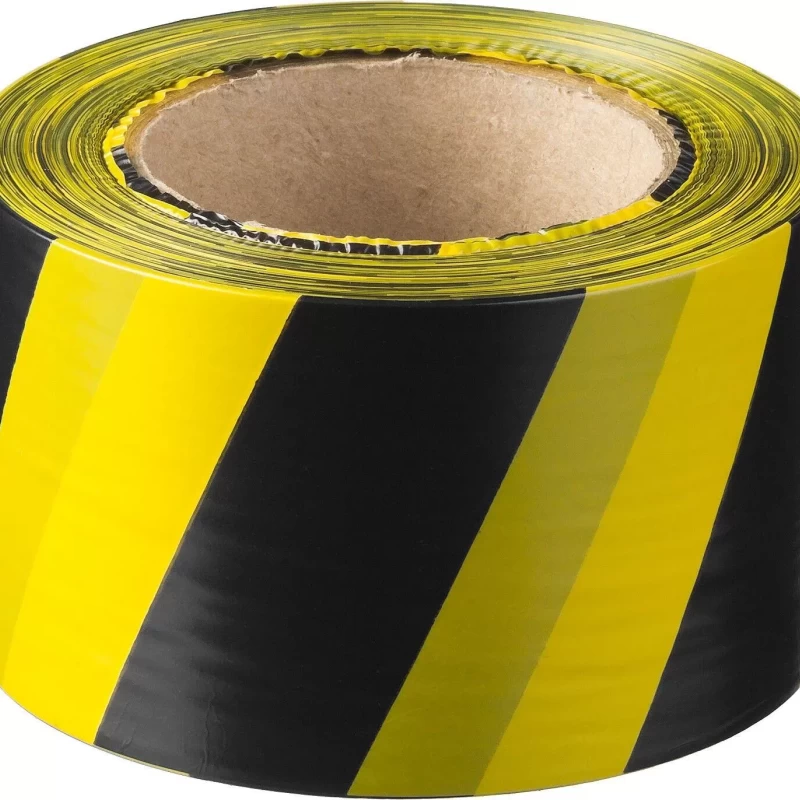 Сигнальная лента, цвет черно-желтый,