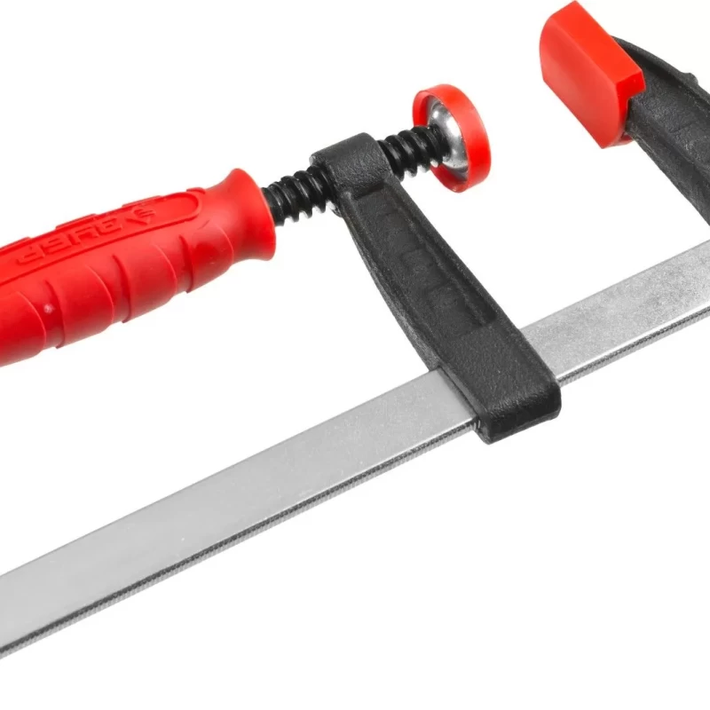 Струбцина  "МАСТЕР", тип "F", пластмассовая ручка, стальная закаленная рейка,