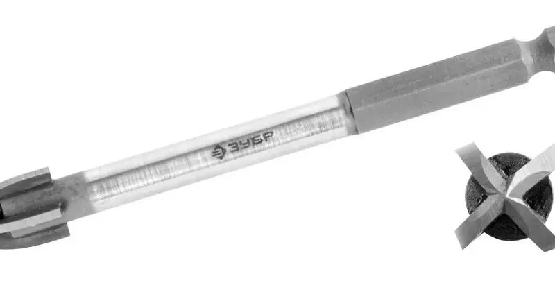 Сверло по кафелю, керамике, стеклу, с четырьмя режущими лезвиями, шестигранный хвостовик,