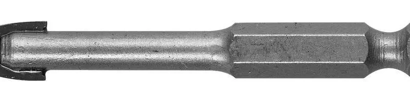 Сверло по кафелю, керамике, стеклу, с двумя режущими лезвиями, шестигранный хвостовик,