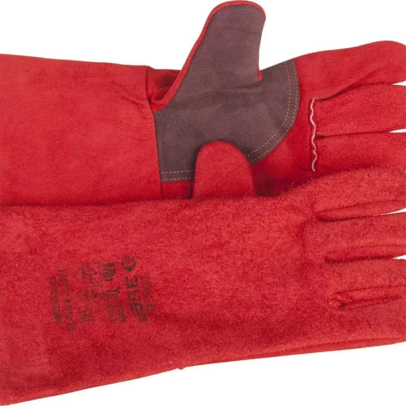 Термостойкие краги для сварки и тяжелых механических работ, спилковые, с подкладкой,