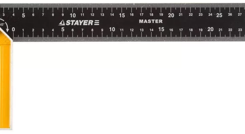 Угольник  "MASTER" столярный, стальное полотно,